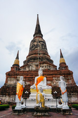 Fototapeta na wymiar Ancient temple in Ayutthaya, Thailand