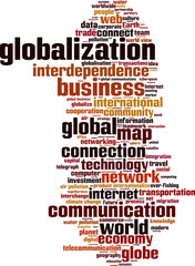 Obraz premium Globalization word cloud concept. Vector illustration