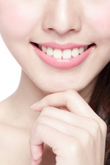 Obraz na płótnie Canvas young woman health teeth