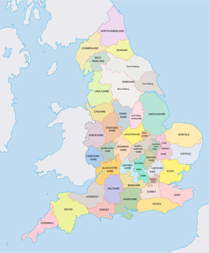 Map Of England Showing Counties England Counties Map Images – Browse 82,749 Stock Photos, Vectors, And  Video | Adobe Stock