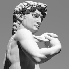 David by  Michelangelo - famous  Renaissance  italian sculpture,