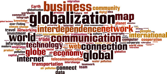 Globalization word cloud concept. Vector illustration