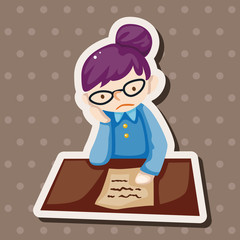 Office worker theme elements