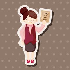 Office worker theme elements