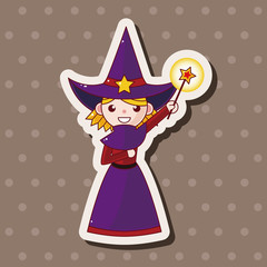 witch cartoon theme elements