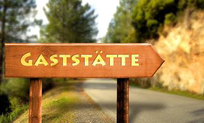 Strassenschild 31 - Gaststätte