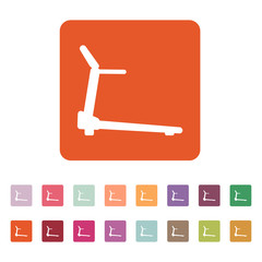 Cross trainer machine icon. Running symbol