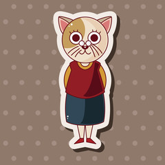 cat cartoon theme elements