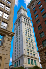 Boston Clock tower Custom House Massachusetts