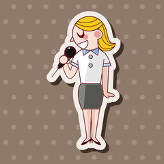 Office workers theme elements