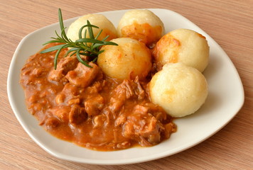 Pork stew with dumplings