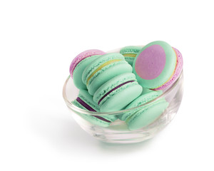 macarons isolated on white