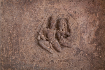 Représentation hindouiste détail Badami Temple 5301