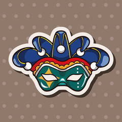 Obraz premium party mask theme elements