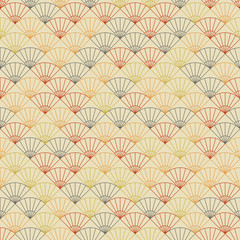 Endless fan pattern. Based on Traditional Japanese Embroidery.