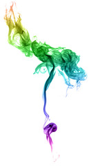 Abstract multicolored smoke