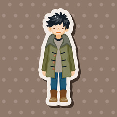 boy man cartoon theme elements