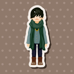 boy man cartoon theme elements