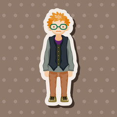 boy man cartoon theme elements