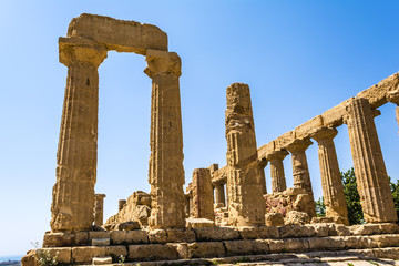 Ancient Greek Temple of Juno God, Agrigento, Sicily, Italy