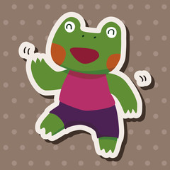 animal frog cartoon theme elements