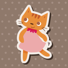 animal cat cartoon theme elements