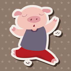 animal pig cartoon theme elements