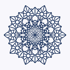 Abstract vector round lace design - mandala, decorative element