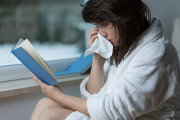 Reading the romance and crying