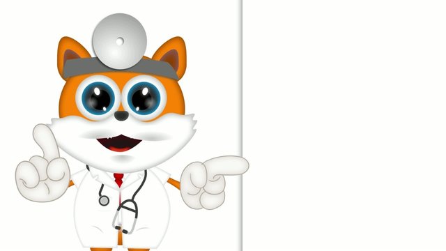 Marvin Cat Pet Veterinarien Cartoon Animal funny