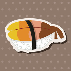 Japanese food sushi theme elements