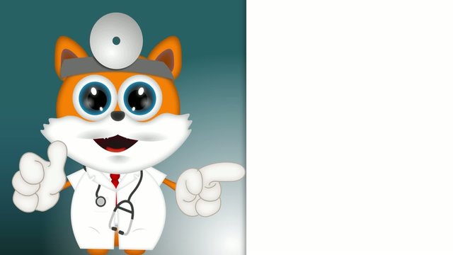 Marvin Cat Pet Veterinarien Cartoon Animal funny