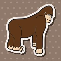 animal gorilla cartoon theme elements