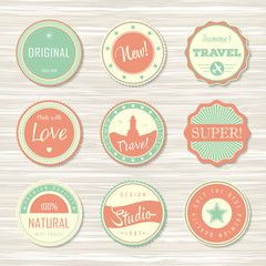 Obraz premium Vintage labels template set: super, original, new, travel