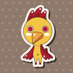 animal cock cartoon theme elements
