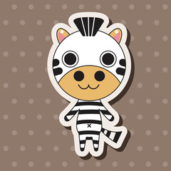 animal zebra cartoon theme elements