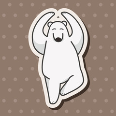 animal polar bear cartoon theme elements