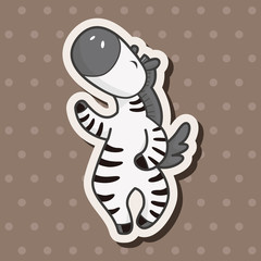 animal zebra cartoon theme elements