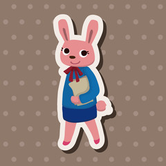 animal rabbit worker cartoon theme elements