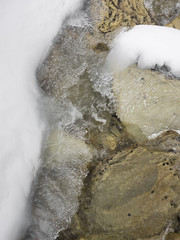 detail of winter stream