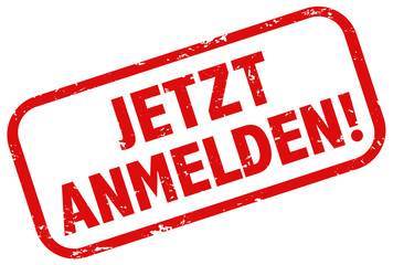Jetzt anmelden stempel rot