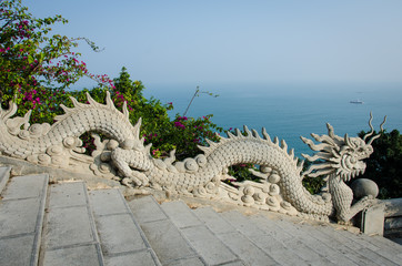 Sculpture of stone dragon at Linh Ung Pagoda in Da Nang, Vietnam - 82076063