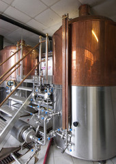 detail of factory for production of crafts beer