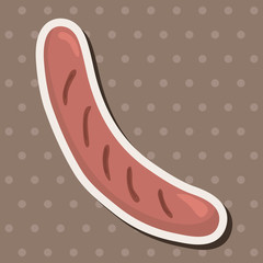 barbecue sausage theme elements