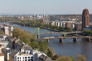 frankfurt am main germany with the main river