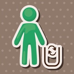 Environmental protection concept theme elements, Doing recycle t