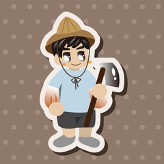 people theme farmer elements