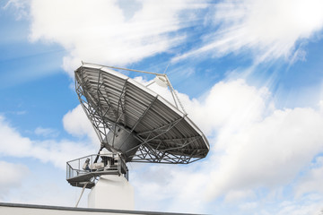 Telecommunications radar parabolic radio antenna
