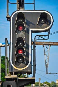 Angulema, Angoul&ecirc;me, Francia, France, sem&aacute;foro ferroviario
