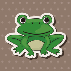 animal frog cartoon theme elements